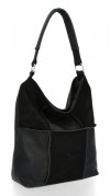 Bőr táska shopper bag Roberto Ricci fekete 19141
