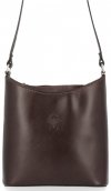 Bőr táska levéltáska Genuine Leather csokoládé 6001