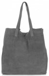 Bőr táska shopper bag Vittoria Gotti szürke V205454