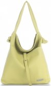 Bőr táska shopper bag Vittoria Gotti lime V5701