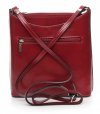 Bőr táska levéltáska Genuine Leather piros 6001