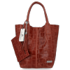 Bőr táska shopper bag Vittoria Gotti barna B22
