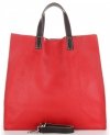 Bőr táska univerzális Genuine Leather piros 691756