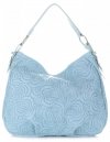 Bőr táska shopper bag Vittoria Gotti égszínkék V80013