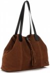 Bőr táska shopper bag Vittoria Gotti barna V3076