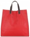 Bőr táska univerzális Genuine Leather piros 691756