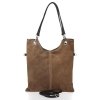 Bőr táska levéltáska Genuine Leather földszínű 517