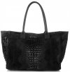 Bőr táska kuffer Genuine Leather fekete 80042