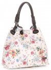 Bőr táska shopper bag Vittoria Gotti fehér V2051
