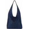 Bőr táska shopper bag Vittoria Gotti kék V31