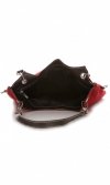 Bőr táska levéltáska Genuine Leather bordó 517