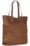 Bőr táska shopper bag Vittoria Gotti barna V8267