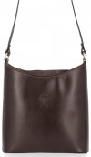 Bőr táska levéltáska Genuine Leather csokoládé 6001