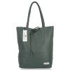 Bőr táska shopper bag Vittoria Gotti palackzöld V21E