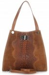 Bőr táska shopper bag Vera Pelle vörös 10477