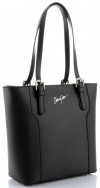 Bőr táska klasszikus Vittoria Gotti fekete V7715