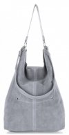 Bőr táska shopper bag Vittoria Gotti világosszürke V3292C