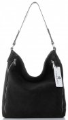 Bőr táska shopper bag Vittoria Gotti fekete V3368