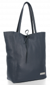 Bőr táska shopper bag Vittoria Gotti tengerkék V21E