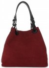 Bőr táska shopper bag Vittoria Gotti bordó V90047CH