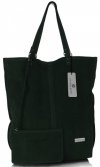 Bőr táska shopper bag Vittoria Gotti palackzöld V22