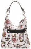 Bőr táska shopper bag Vittoria Gotti fehér V45