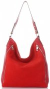 Bőr táska shopper bag Vittoria Gotti piros V3368