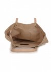 Bőr táska shopper bag Vittoria Gotti bézs V915