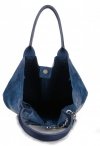 Bőr táska shopper bag Vittoria Gotti kék V877