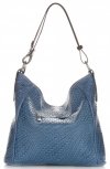 Bőr táska shopper bag Vittoria Gotti kék V2054