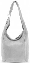 Bőr táska shopper bag Vittoria Gotti világosszürke V688550