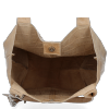 Bőr táska shopper bag Vittoria Gotti bézs B15