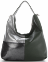 Bőr táska shopper bag Genuine Leather zöld 5521
