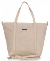 Bőr táska shopper bag Vittoria Gotti bézs V2939