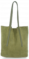 Bőr táska shopper bag Vittoria Gotti zöld V6590C