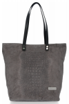 Bőr táska shopper bag Vittoria Gotti szürke V2380
