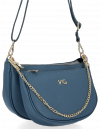 Bőr táska levéltáska Vittoria Gotti kék B26