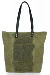 Bőr táska shopper bag Vittoria Gotti zöld V2380