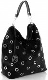 Bőr táska shopper bag Vittoria Gotti fekete V3077Z