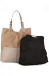 Bőr táska shopper bag Genuine Leather bézs 605