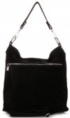 Bőr táska shopper bag Genuine Leather fekete 1330
