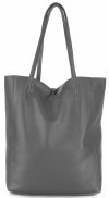 Bőr táska shopper bag Vittoria Gotti szürke V577