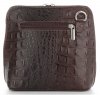 Bőr táska levéltáska Genuine Leather csokoládé 218