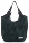 Bőr táska shopper bag Vittoria Gotti palackzöld V80050