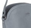 Bőr táska levéltáska Genuine Leather világosszürke E4098