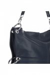 Bőr táska shopper bag Vera Pelle tengerkék 25