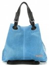 Bőr táska shopper bag Vittoria Gotti kék V2L
