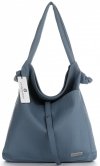 Bőr táska shopper bag Vittoria Gotti kék V5701