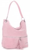 Bőr táska shopper bag Vittoria Gotti púderrózsaszín V3821