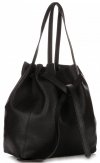 Bőr táska shopper bag Genuine Leather fekete 1158